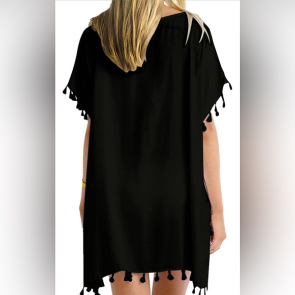 🔥 FLASH SALE Yincro Women Chiffon Tassel Swimsuit Cover Up Beach Coverup Large - Picture 2 of 3